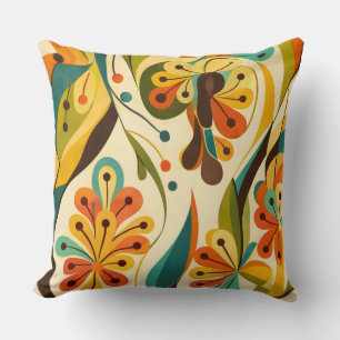 Floral Current Throw Pillow