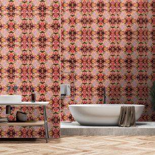 Floral Custom 2' x 4', Textured vinyl Wallpaper