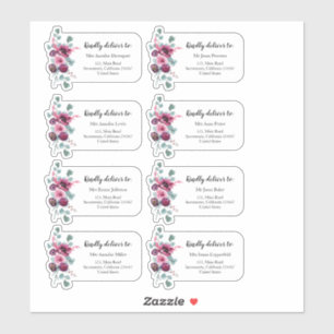 Floral Custom Address label