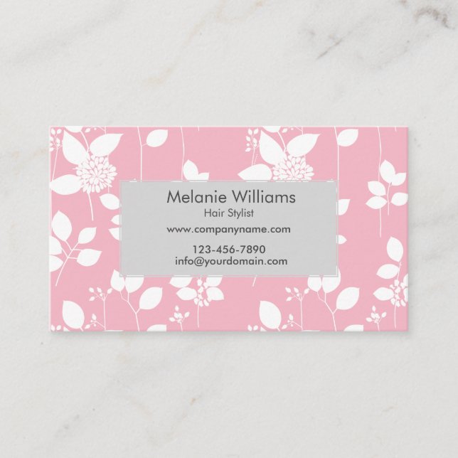 Floral Custom Business Card (Front)