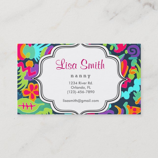 Floral custom business card (Front)