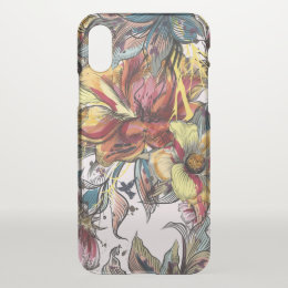 Floral Custom iPhone X Clearly™ Deflector Case