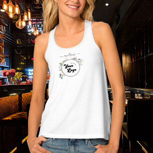 Floral Custom Logo Business Salon Hairstylist  Tank Top