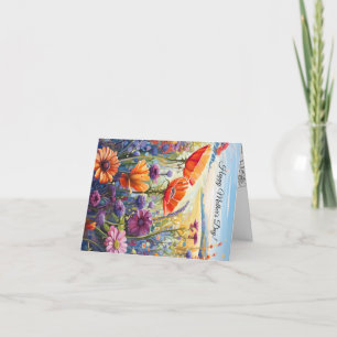 floral custom mothers day card