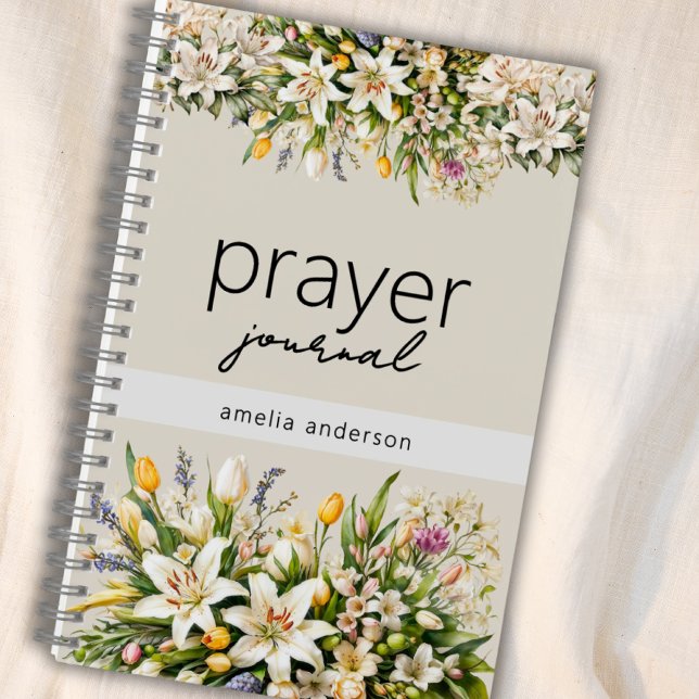 Floral Custom Name Christian Prayer Journal  (Creator Uploaded)