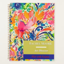 Floral Custom Name Planner for Work, School