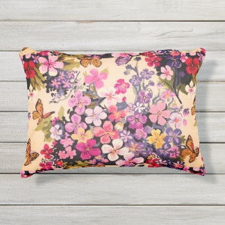 Floral Custom Outdoor Accent Pillow 16" x 12"