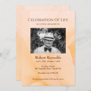 Floral Custom Photo Memorial Service Invitation