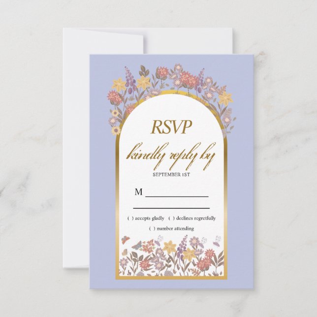 Floral Custom Wedding RSVP – Elegant Invitation (Front)