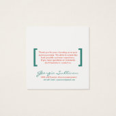 Floral Customer Thank You Card (Back)