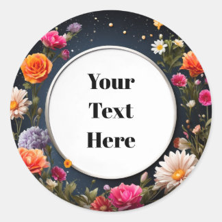 Floral Customizable Sticker Party/Weddings
