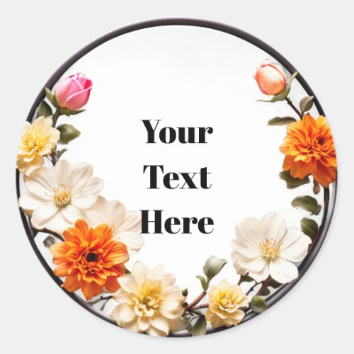 Floral Customizable Sticker PartyWeddings