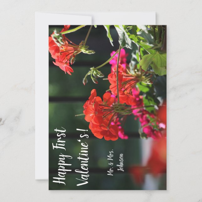 floral customizable valentine's day card (Front)