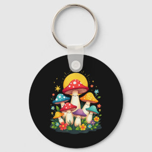 Floral Cute Mushroom Fungi Halloween Costume _2  Keychain
