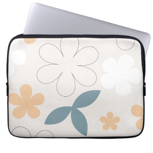 Floral Cute Pink Background Simple  Laptop Sleeve