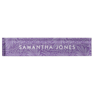 Floral Cute Unique Personalized Custom Desk Name Plate