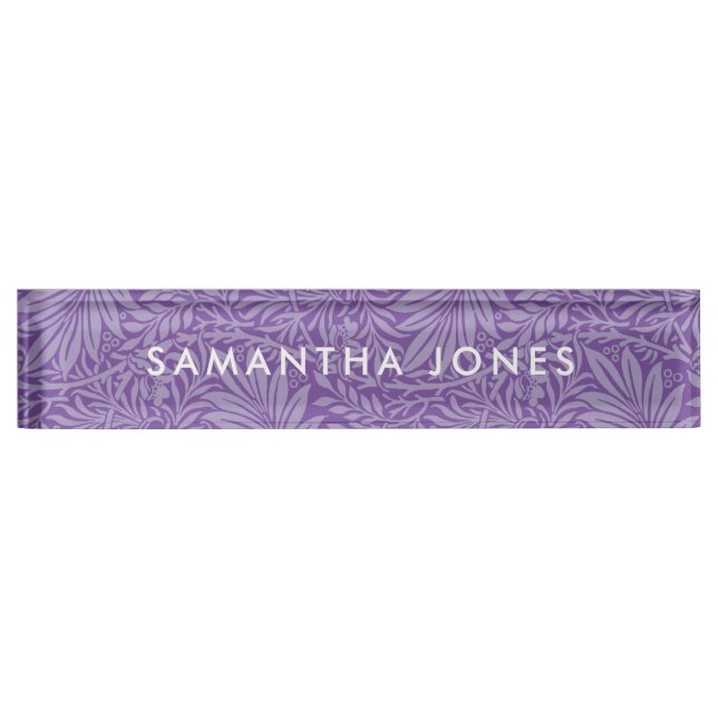 Floral Cute Unique Personalized Custom Desk Name Plate (Front)