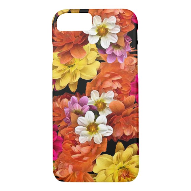 Floral Dahlia Flowers iPhone 8/7 Case (Back)