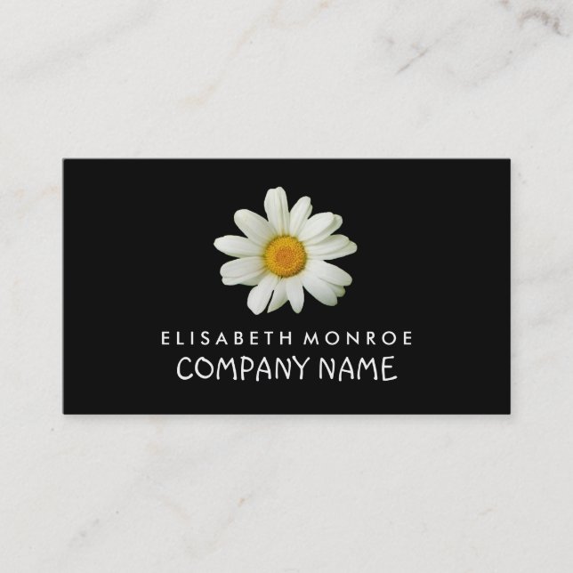 Floral Daisy, Floristry Business Card (Front)