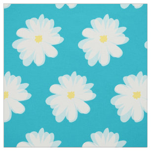 Floral daisy flower pattern print face mask fabric