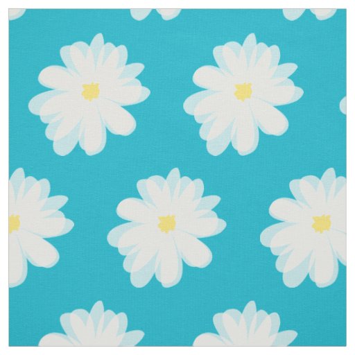 Floral daisy flower pattern print face mask fabric