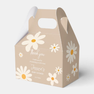 Floral daisy retro desert baby shower boho favor boxes