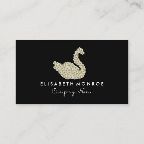 Floral Daisy Swan Floristry Business Card