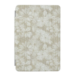 Floral Daisy Velvety Cream Texture iPad Mini Cover