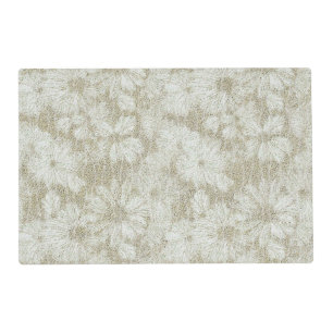 Floral Daisy Velvety Cream Texture Placemat