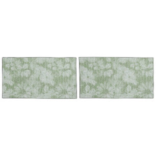 Floral Daisy Velvety LIme Green Pillow Case