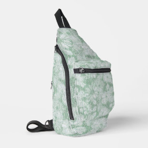 Floral Daisy Velvety Mint Green Sling Bag