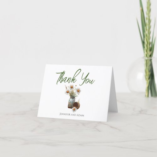 Floral Daisy Wedding Thank You Notes