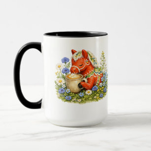 Floral Dala Horse Coffee Lover Art Scandinavian Mug
