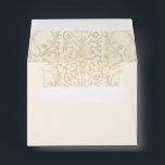 Floral Damask Creme and Beige Wedding Envelope<br><div class="desc">Shades of creme,  beige,  and gold comprise this delicate floral damask on a romantic wedding invitation envelope which you may personalize. From the Flutterby Neutral collection by world–renowned  artist Tim Coffey.</div>