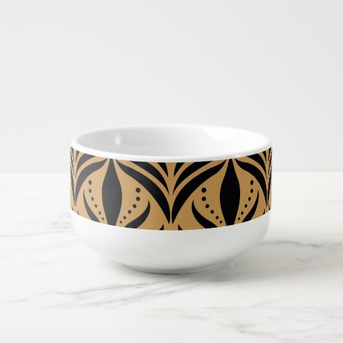 Floral Damask Elegant Vintage Soup Mug