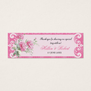 Floral Damask Elegant Wedding Favor Tag