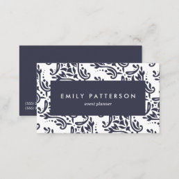 Floral Damask Event Planner Women&#39;s Professional  Business Card