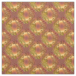 Floral damask golden pattern fabric