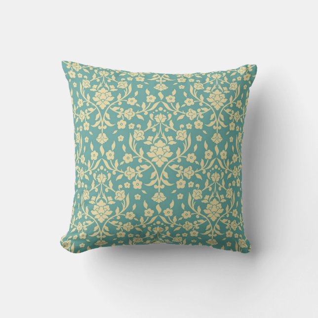 Floral/Damask Pattern Throw Pillow (Front)