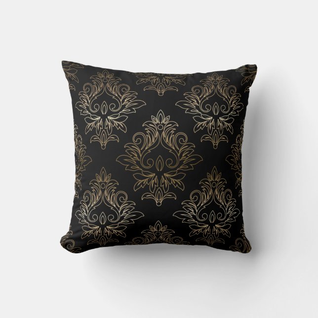 Floral Damask pattern  Throw Pillow (Front)