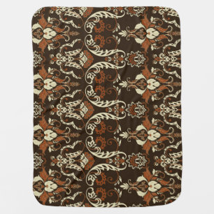 Floral damask print: vintage seamless. baby blanket