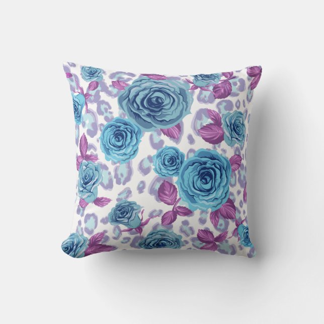 Floral Damask Throw Pillow (Front)