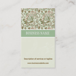Floral Damask Trimming Business Card