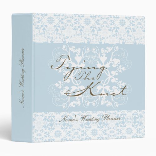 Floral Damask Tying The Knot Chic Wedding Planner Binder