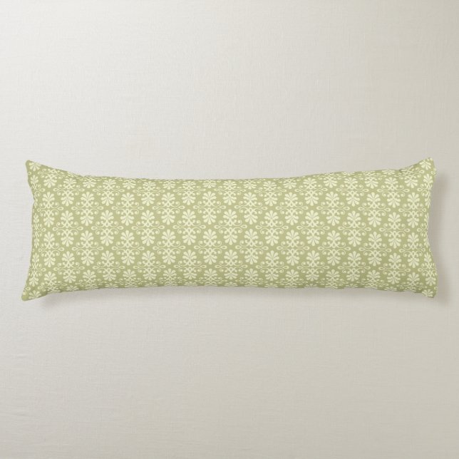 Floral damask wallpaper body pillow (Front)