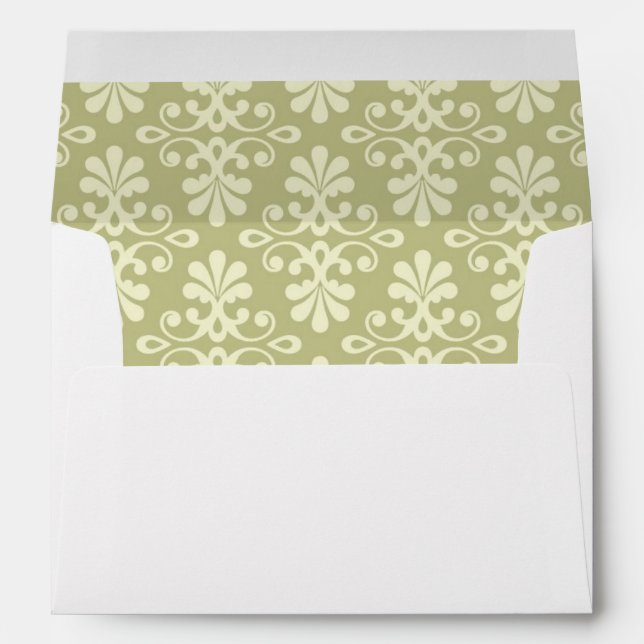 Floral damask wallpaper envelope (Back (Bottom))