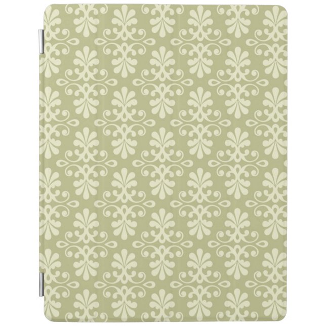 Floral damask wallpaper iPad smart cover (Front)