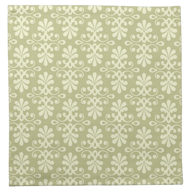 Floral damask wallpaper napkin (Front)