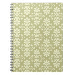 Floral damask wallpaper notebook