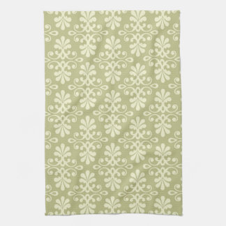 Floral damask wallpaper towel